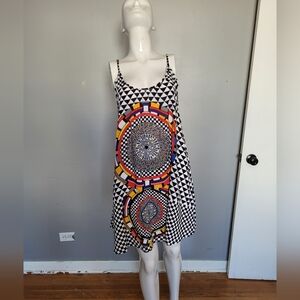 Red Carter Geo print Coverup, BNWT, size S